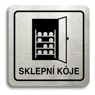 Accept Piktogram "sklepní kóje IV" (80 × mm) (stříbrná tabulka - černý tisk)