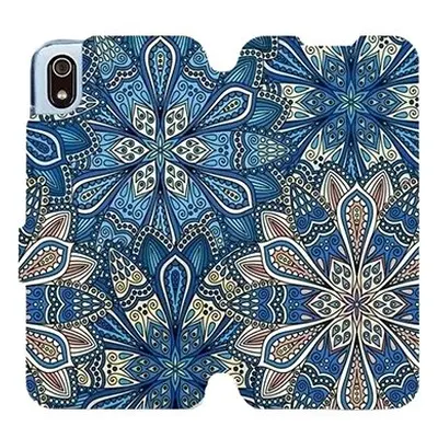 Flipové pouzdro na mobil Xiaomi Redmi 7A - V108P Modré mandala květy