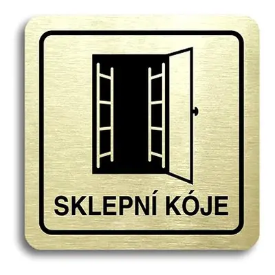 Accept Piktogram "sklepní kóje II" (80 × mm) (zlatá tabulka - černý tisk)