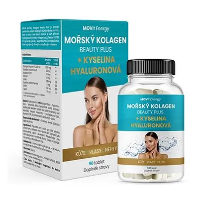 MOVit Mořský Kolagen Beauty Plus + Kyselina hyaluronová, tablet