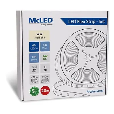 McLED Set LED pásek 20m, WW, 4,8W/m