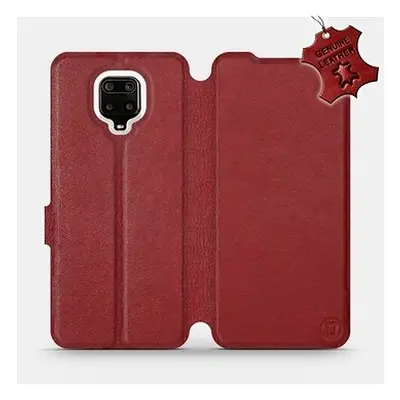 Flip pouzdro na mobil Xiaomi Redmi Note Pro - Tmavě červené - kožené - Dark Red Leather