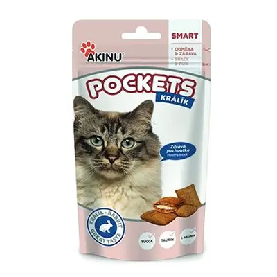 Akinu Pockets králičí polštářky pro kočky 40 g