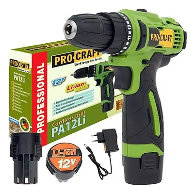 Procraft Aku vrtací šroubovák PA12Li Compact, × 1.5A h, ot/min, Nm