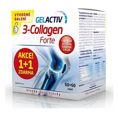 Salutem GelActiv 3-Collagen Forte 60+60 cps. CZE+SLO