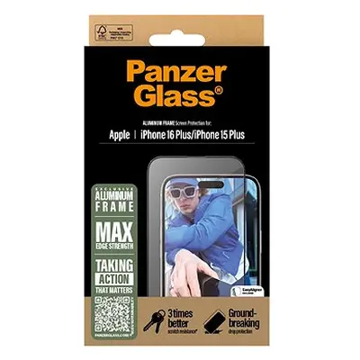 PanzerGlass Aluminum Apple iPhone Plus/15 Plus s instalačním rámečkem