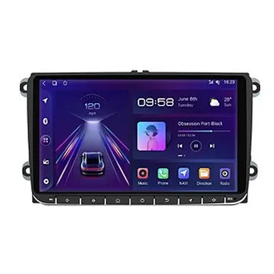 Essgoo 4GB Autorádio Volkswagen, Škoda, Seat, Android Auto, Apple CarPlay, GPS Navigace, WiFi