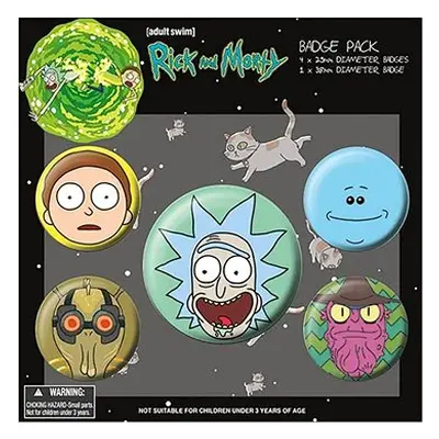 Rick and Morty: Heads - set 5 odznaků