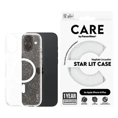 PanzerGlass CARE kryt Apple iPhone Plus MagSafe Star Lit třpytivý/bílý + záruka proti žloutnutí