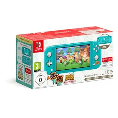 Nintendo Switch Lite - Turquoise + Animal Crossing + 12M NSO