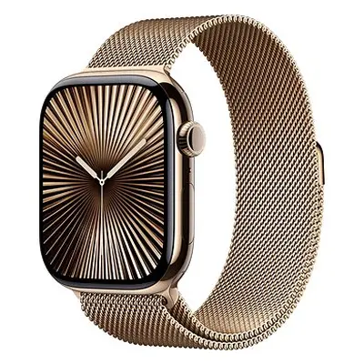 Apple Watch Series 42mm Cellular Zlatý titan se zlatým milánským tahem