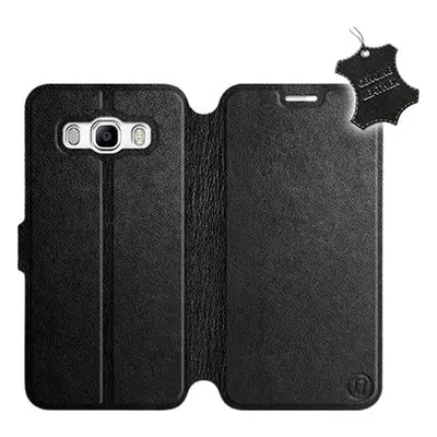 Flip pouzdro na mobil Samsung Galaxy J5 - Černé - kožené - Black Leather