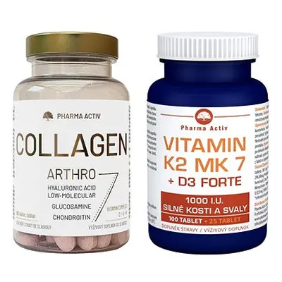 Pharma Activ Collagen Arthro tbl.90 + Vitamin K2 MK7 + D3 Forte 1000 I.U. tbl.125