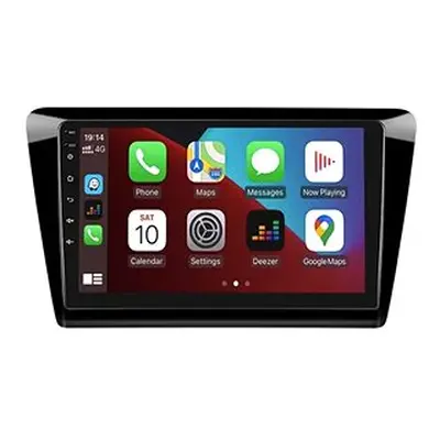 Hizpo 9" Autorádio Škoda Rapid Android Auto, Apple CarPlay, parkovací kamera 8+64 GB lesklý ráme