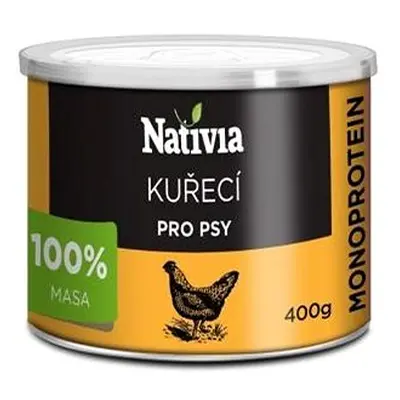 Nativia Konzerva - Kuřecí maso pro psy 400g