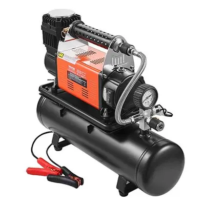 VEVOR 12V Těžký vzduchový kompresor, 6 L nádrž 6.3 5CFM, hustilka pneumatik MAX 150 PSI/10,3 bar