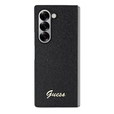 Guess PC/TPU Glitter Flakes Metal Logo Zadní Kryt pro Samsung Galaxy Z Fold6 Black