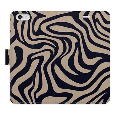 iSaprio Flip pouzdro Zebra Black pro iPhone 6/6S