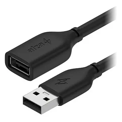 AlzaPower Core USB-A (M) to USB-A (F) 2.0, 0.5m černý