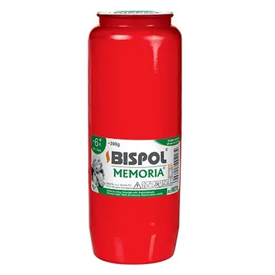 BISPOL hřbitovní svíčka Memoria červená h