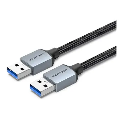 Vention Cotton Braided USB 3.0 A Male to A Male Cable 3M Gray Aluminum Alloy Type