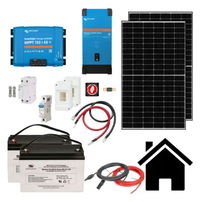 VSelektro Solární sestava Victron - Mušov II Kapacita AKU: 2×250Ah, Výkon FV: 2×450Wp