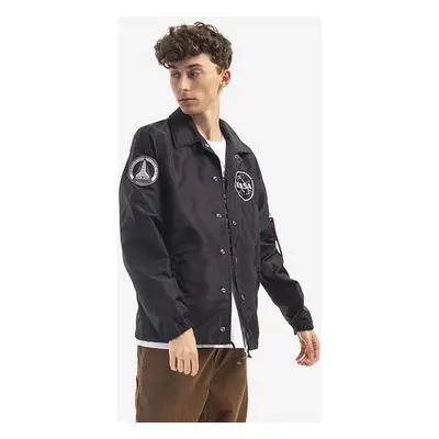 Bunda Alpha Industries Nasa Coach Jacket 03 pánská, černá barva, přechodná