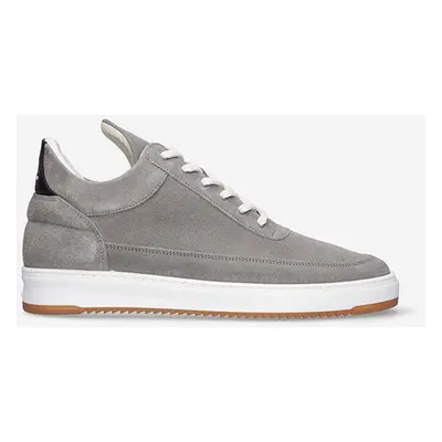 Semišové sneakers boty Filling Pieces Low Top Suede šedá barva