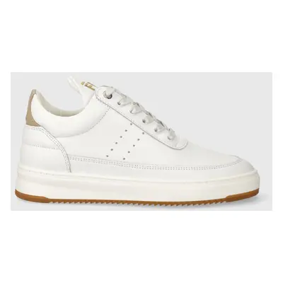 Kožené sneakers boty Filling Pieces Low Top Bianco bílá barva