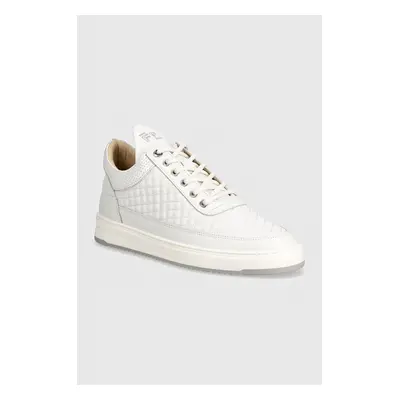 Kožené sneakers boty Filling Pieces Low Top bílá barva