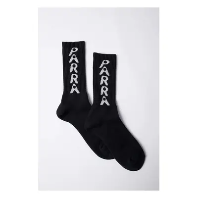 Ponožky by Parra Hole Logo Crew Socks pánské, černá barva