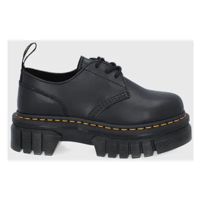 Polobotky Dr. Martens Audrick 3-Eye dámské, černá barva, na plochém podpatku, DM27147001