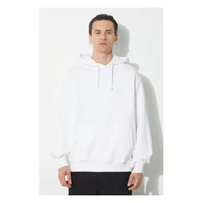 Bavlněná mikina Alias Hoodie pánská, bílá barva, s kapucí, hladká, FF4SMF01AP-JE375.064