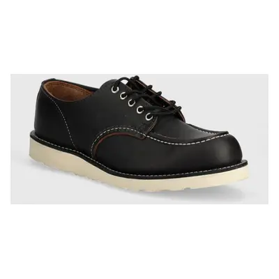 Kožené polobotky Red Wing Shop Moc Oxford pánské, černá barva