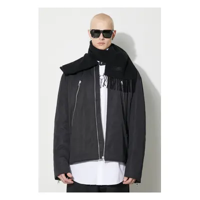 Bunda MM6 Maison Margiela Sportsjacket pánská, černá barva, zimní, oversize, S62AN0109