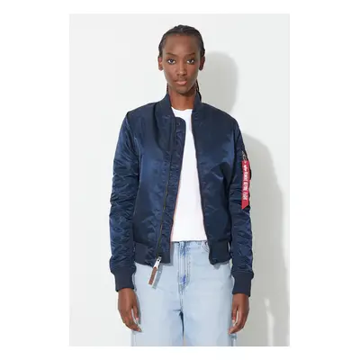 Bomber bunda Alpha Industries MA-1 VF tmavomodrá barva, přechodná, 133009.07-navy