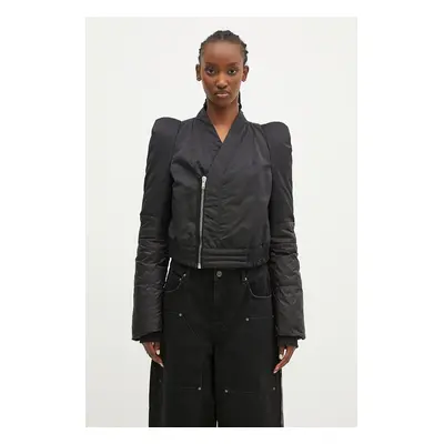 Bunda Rick Owens Metro Bomber dámská, černá barva, zimní, DS02D2722.MUNP