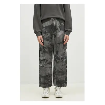 Bavlněné kalhoty adidas Originals Xxl Cargo Pant šedá barva, široké, high waist, IW5537