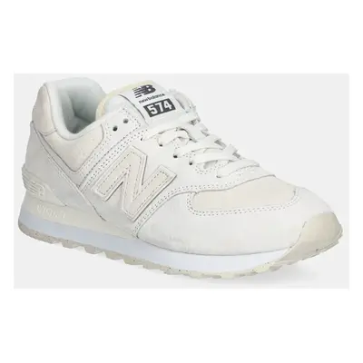 Semišové sneakers boty New Balance béžová barva, WL574HJ2