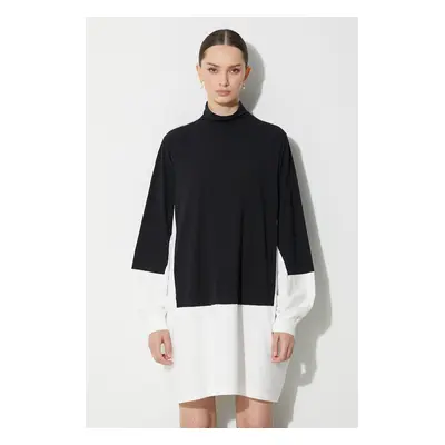 Šaty MM6 Maison Margiela Dress černá barva, mini, oversize, S62CT0244