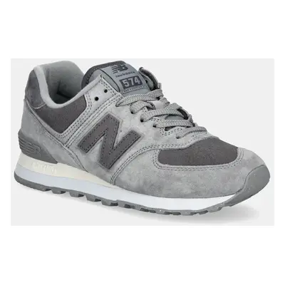 Semišové sneakers boty New Balance šedá barva, WL574HM2