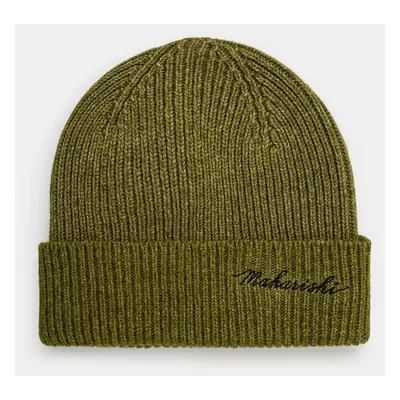 Vlněná čepice Maharishi Maharishi Embroidered Beanie zelená barva, 1368.OLIVE