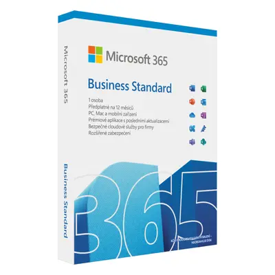 Microsoft 365 Business Standard 1 rok CZ krabicová verze KLQ-00643 nová licence