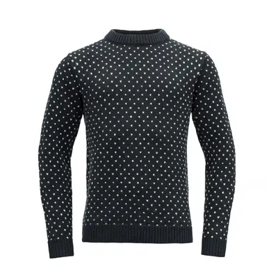 Devold Vlněný svetr Sorisen Wool Sweater - Ink / Offwhite Velikost: XXL