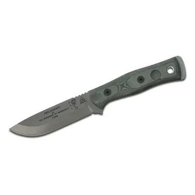 TOPS Nůž Brothers of Bushcraft TBF-BLM - Tumbled Blade / Gray Linen Micarta Handles