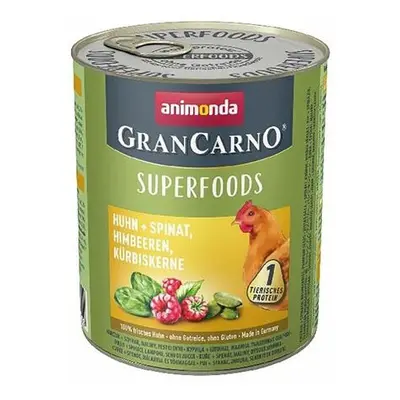 Animonda Gran Carno Superfoods Adult kuře špenát maliny dýňová semínka 800 g