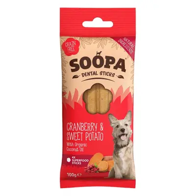 Soopa Pets Dentální tyčinky Soopa s brusinkami a batáty 100 g