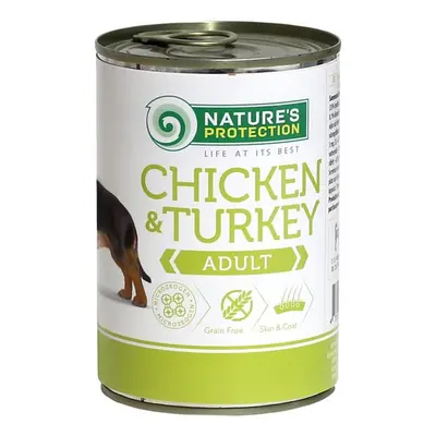 Nature's Protection Dog Adult kuře/krůta konzerva 400g