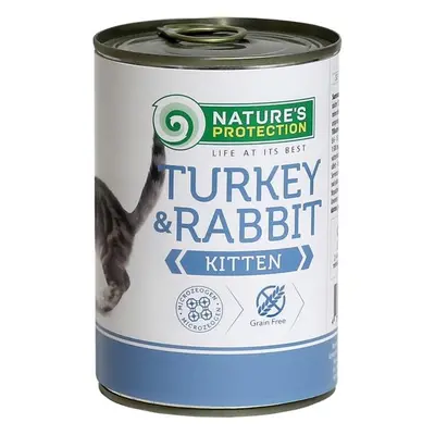 Nature's Protection Cat konzerva Kitten krůta/králík 400 g