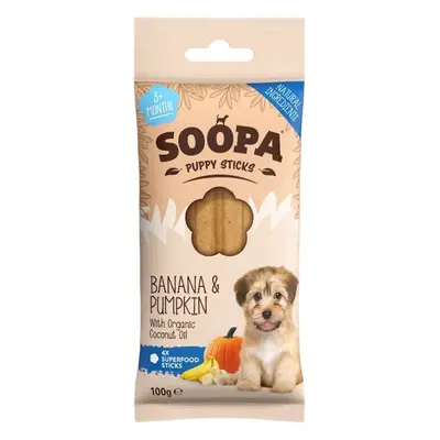 Soopa Pets Dentální tyčinky Soopa Puppy s banánem a dýní 100 g